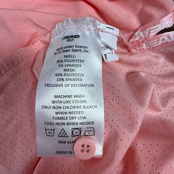 Head Golf Women's Classic Sleeveless Polo Dress, Orange/Cream, Size S NWT - Picture 7 of 10